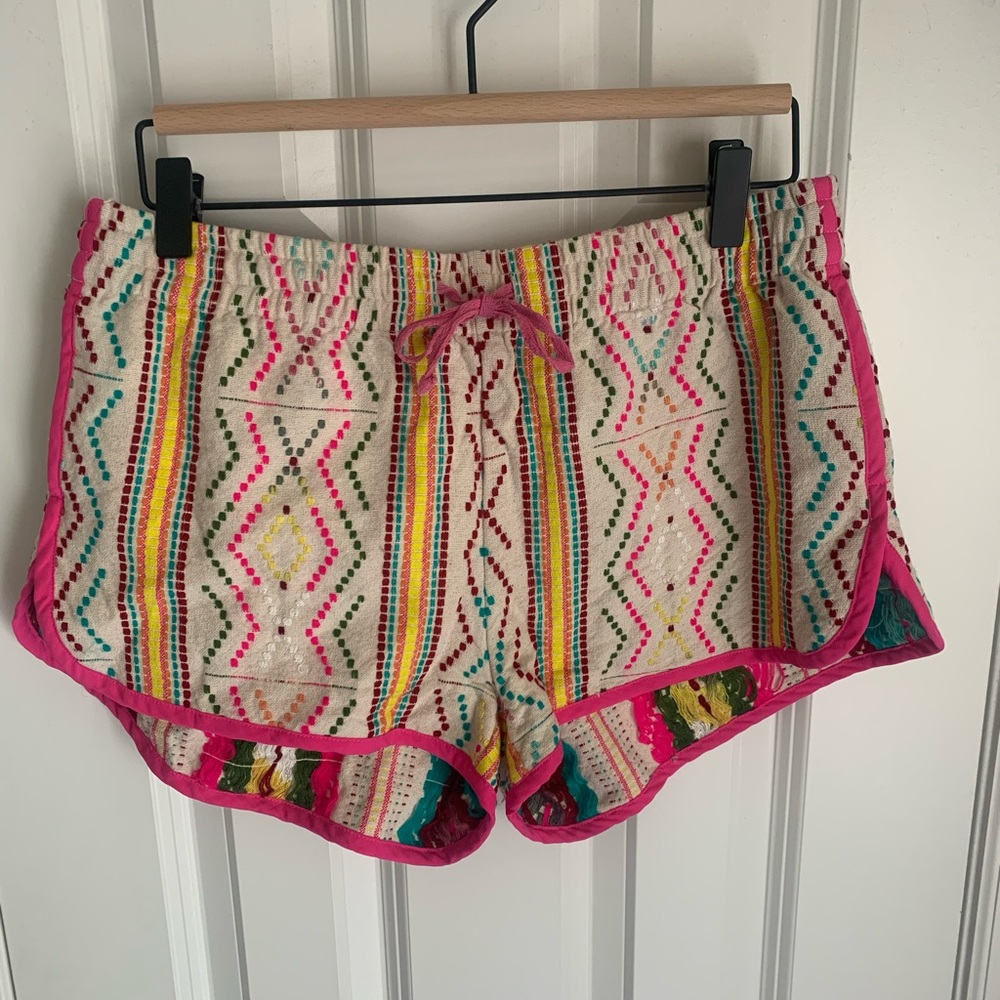 Judith March Aztec Embroided Shorts